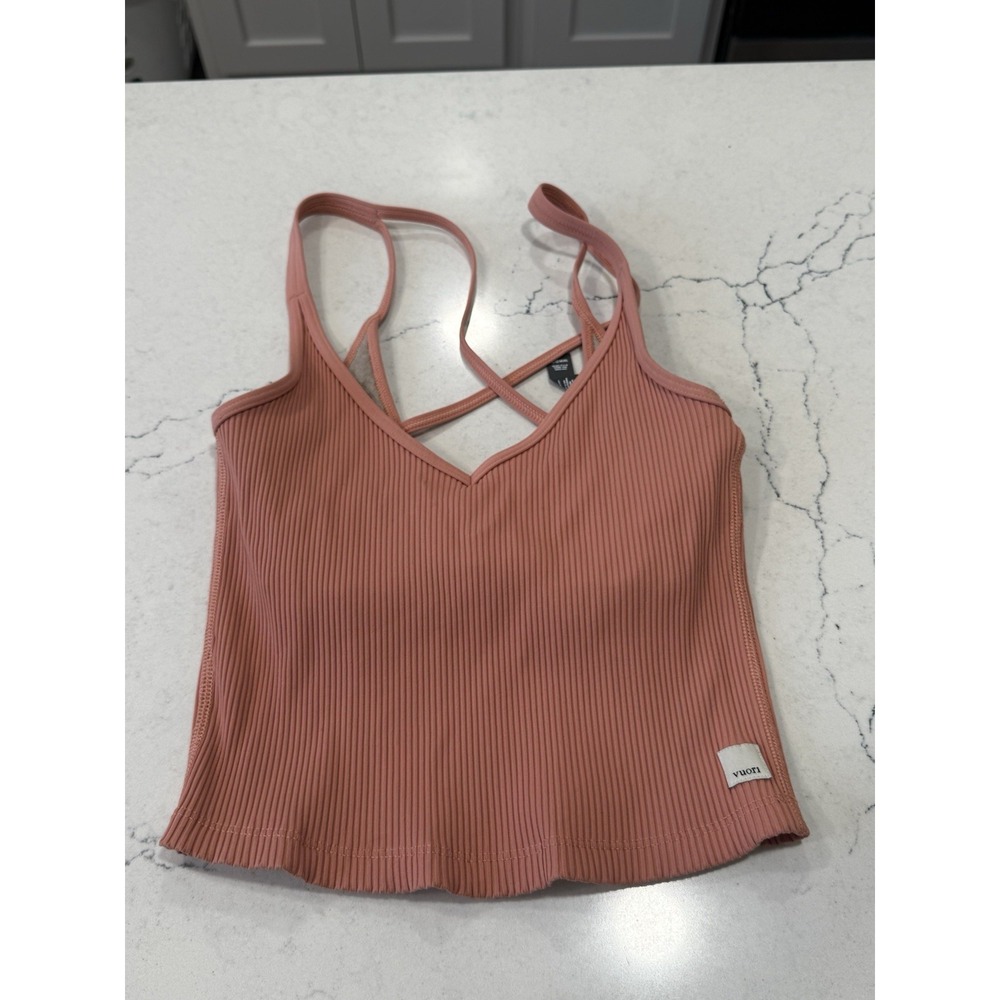 Vuori Women's Coral Halo Performance Athletic Tank Top Crop Midi Length Size XS